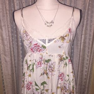 Lace Floral Hi-Low Dress